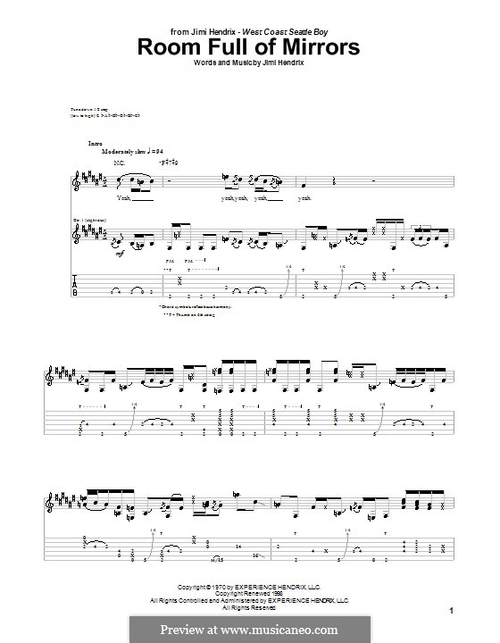 Room Full of Mirrors: Для гитары by Jimi Hendrix