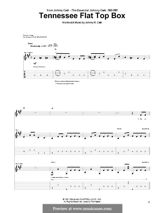 Tennessee Flat Top Box: Для гитары by Johnny Cash