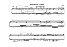 Etude No.1 for the piano for the left hand, MVWV 675: Etude No.1 for the piano for the left hand by Maurice Verheul