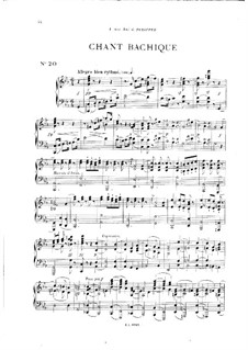 Vingt pièces nouvelles: No.20 Chant bachique by Теодор Дюбуа