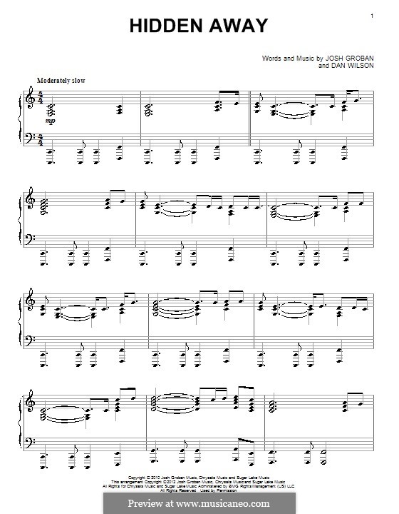 Hidden Away: Для фортепиано by Daniel Wilson, Josh Groban