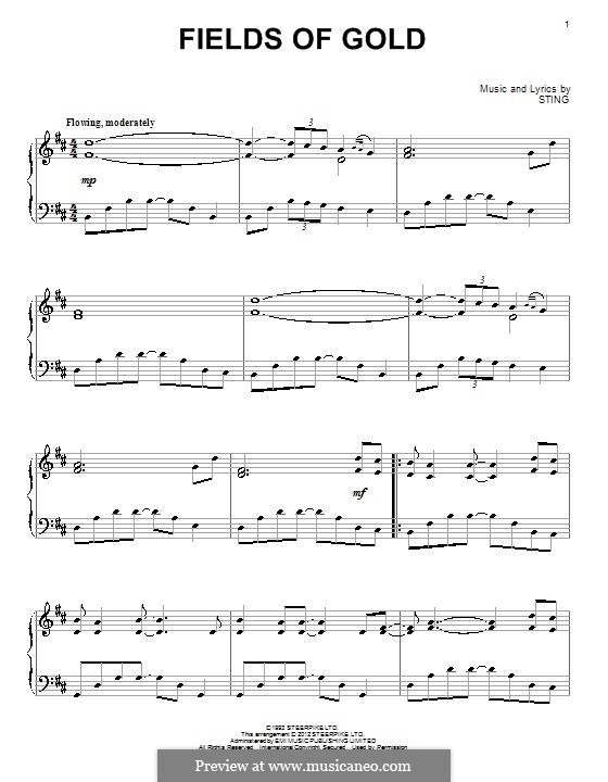 Fields of Gold: Для фортепиано by Sting