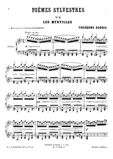 Poèmes sylvestres: No.2 Les myrtilles by Теодор Дюбуа