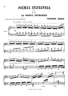 Poèmes sylvestres: No.5 La source enchantée by Теодор Дюбуа