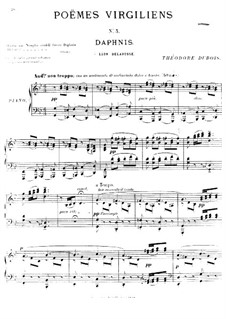 Poèmes virgiliens: No.3 Daphnis by Теодор Дюбуа