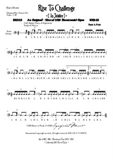 Rise To Challenge (In Jubilee): Snare drums part by Ennio Paola