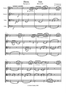 No.6 Июнь (Баркарола): Для струнного квартета by Петр Чайковский