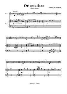 Orientations for violin and piano: Для флейты и фортепиано by Дэвид Соломонс