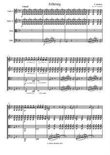 Лесной царь, D.328 Op.1: Для струнного квартета by Франц Шуберт