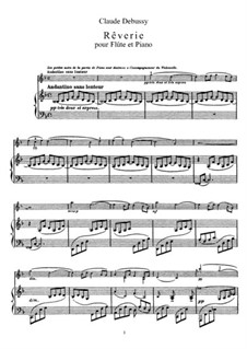 Rêverie, L.68: Для флейты и фортепиано by Клод Дебюсси
