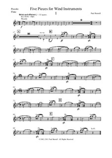 Five Pieces for Wind Instruments: Партии by Paul Burnell