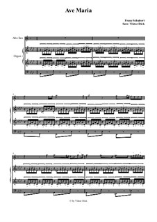 Two instruments version (with organ): Для альт саксофона и органа by Франц Шуберт