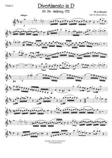 Три дивертисмента для струнных, K.136, 137, 138: Три дивертисмента для струнных by Вольфганг Амадей Моцарт
