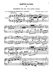 Bluettes du Nord, Op.103: No.5 Le Rossignol de Alabiev by Фердинанд Бейер
