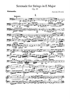 Серенада ми мажор, B.52 Op.22: Партия виолончелей by Антонин Дворжак