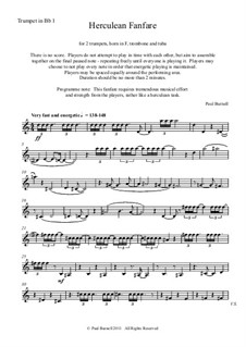 Herculean Fanfare, for brass quintet: Herculean Fanfare, for brass quintet by Paul Burnell