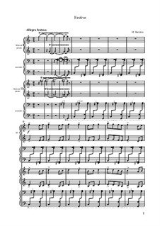 Праздничная, для двух фортепиано в восемь рук: Праздничная, для двух фортепиано в восемь рук by Михаил Бурштин