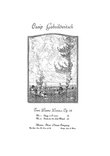 Две пьесы для фортепиано, Op.12: No.2 Etude for the Left Hand Alone by Осип Габрилович