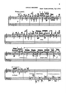 Two Piano Pieces, Op.3: No.1 Caprice Burlesque by Осип Габрилович