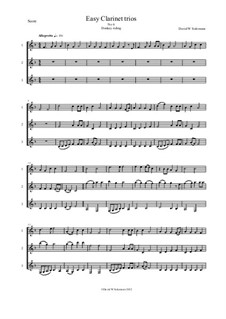Fifteen easy clarinet trios: No.6 Donkey Riding by folklore, Дэвид Соломонс