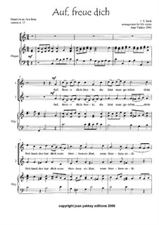 Denn du wirst meine Seele nicht in der Hölle lassen, BWV 15: Auf, Freue Dich, für Frauenchor und Klavier by Иоганн Себастьян Бах