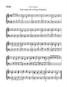 Erde singe, daß es klinge (Fughette): Erde singe, daß es klinge (Fughette) by Roman Jungegger
