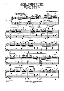 Schaumperlen (Pearls of Foam), Op.312: Для одного исполнителя by Густав Ланге