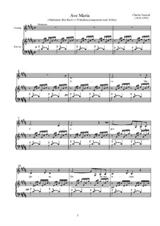 Аве Мария: Для голоса и фортепиано (си мажор) by Иоганн Себастьян Бах, Шарль Гуно
