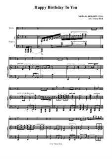 С днем рождения тебя: Для альта и фортепиано by Милдред  Хилл