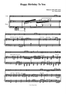 С днем рождения тебя: Для виолончели и фортепиано by Милдред  Хилл