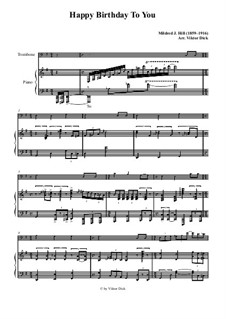 С днем рождения тебя: Для тромбона и фортепиано by Милдред  Хилл