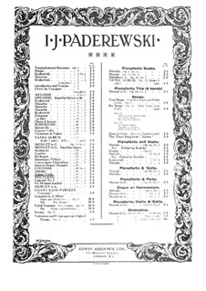 Miscellanea, Op.16: No.3 Thème varié by Игнацы Ян Падеревский