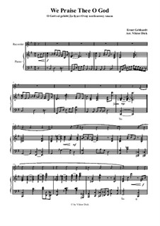 Да будет Отцу всеблагому хвала: Для блокфлейты и фортепиано by Ernst Heinrich Gebhardt