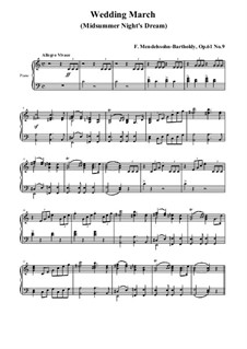 Свадебный марш: Для фортепиано (ноты высокого качества) by Феликс Мендельсон-Бартольди
