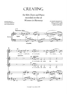 Creating: SSA and piano (english version) by Joan Yakkey