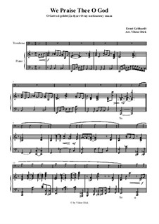 Да будет Отцу всеблагому хвала: Для тромбона и фортепиано by Ernst Heinrich Gebhardt