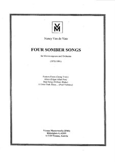Four Somber Songs: Orchestral score by Nancy Van de Vate