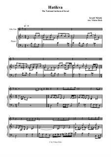 Ха-Тиква: Для саксофона альт и фортепиано by folklore