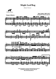 Maple Leaf Rag: For piano (master version) by Скотт Джоплин