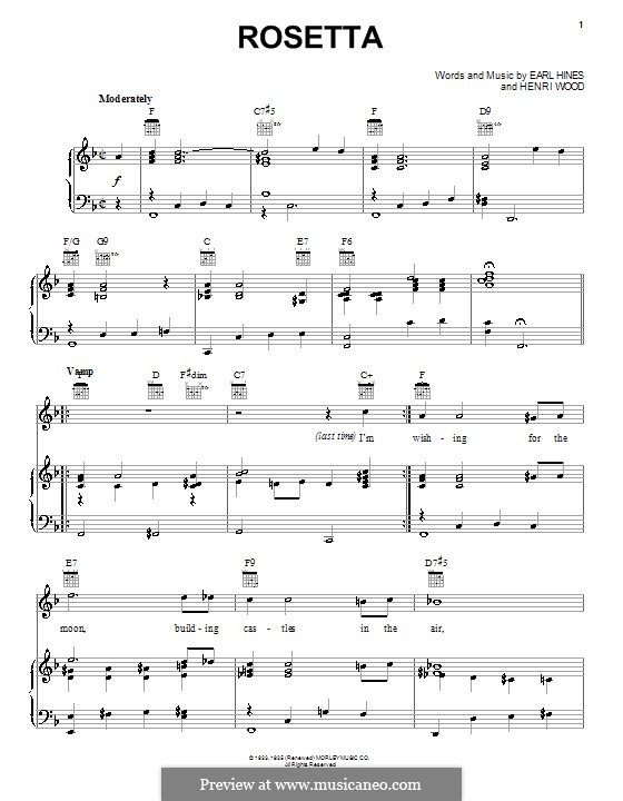 Rosetta: Для голоса и фортепиано (или гитары) by Henri Woode, Earl Hines