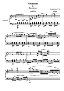 Romance in F minor for piano, CS009: Romance in F minor for piano by Santino Cara
