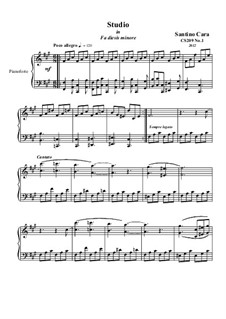 Studies for Piano, CS209: No.1 in F sharp minor by Santino Cara