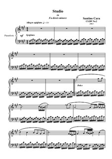 Studies for Piano, CS209: No.2 in F sharp minor by Santino Cara