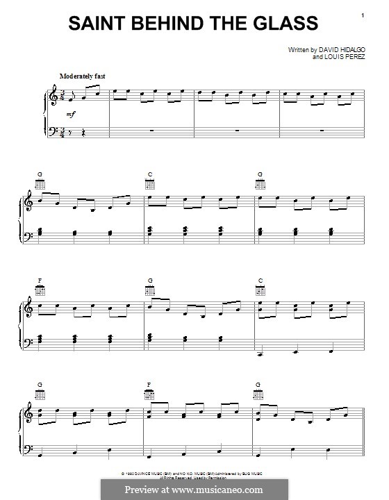 Saint Behind the Glass (Los Lobos): Для голоса и фортепиано (или гитары) by David Hidalgo, Louis Perez