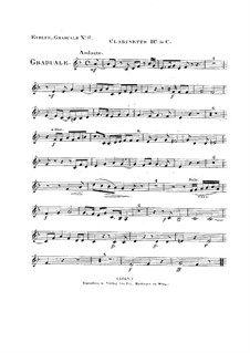Non in multitudine, HV 56: Партия II кларнета by Йозеф Эйблер