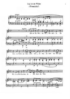 Акт III, No.12 Каватина: Клавир с вокальной партией by Карл Мария фон Вебер