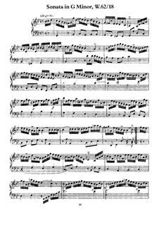 Соната для клавишного инструмента соль минор, H 118 Wq 62:18: Для одного исполнителя by Карл Филипп Эммануил Бах