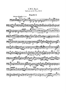 Симфония No.1 ре мажор, H 663 Wq 183:1: Партии фаготов by Карл Филипп Эммануил Бах
