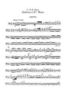Симфония No.2 ми-бемоль мажор, H 664 Wq 183:2: Партия фагота by Карл Филипп Эммануил Бах