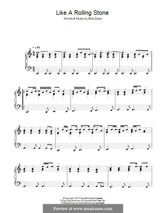 Like a Rolling Stone: Для фортепиано by Bob Dylan